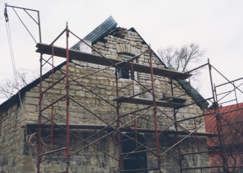 Tasting Room Building being rebuilt
